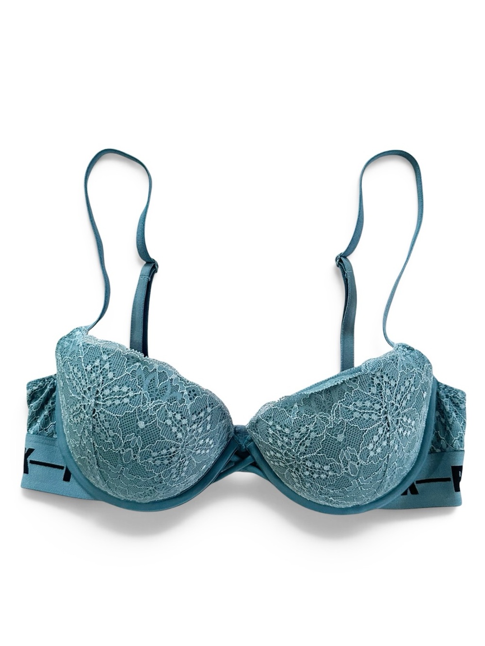 Victoria's Secret PINK Date Lace Push-Up Bra Teal Size 34C